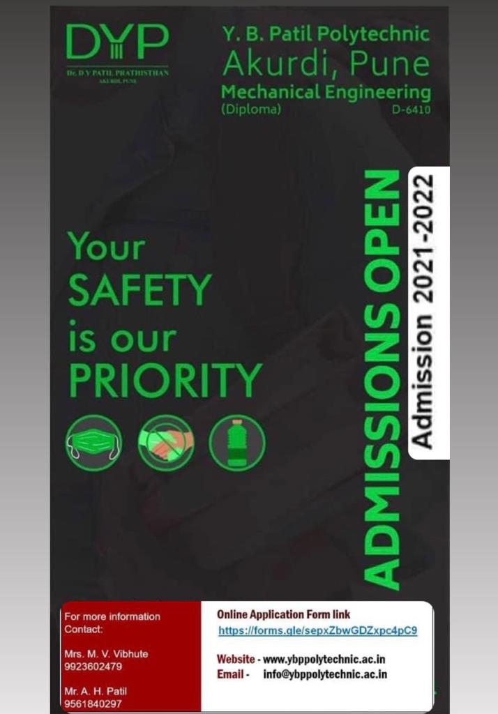 polytechnic_y's tweet photo. #dypeca
#YBPP
#Polytechnic
#safecampus
Admissions Open for AY 2021-22
visit us on https://t.co/OjqCZzwy2r
Grow with us!!!!!!
Fill the enquiry form for diploma admission ๐
https://t.co/FkjJPymeIJ
Register now to build a sustainable career in Diploma Engineering. https://t.co/7QtbvC6uEl