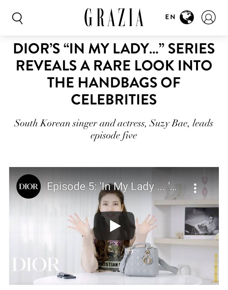 Dior Reveals What's In Suzy Bae's Lady Dior Handbag - Grazia