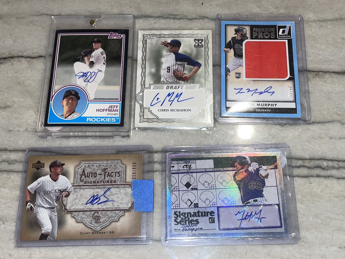 ColoradoCards_'s tweet photo. Colorado Rockies Lot

DM or reply 4 prices and/or additional pictures

Let’s make a deal!

@HobbyConnector @Hobby_Connect @CardPurchaser @sports_sell @DailySportcards 

#dahl #hampson #marquez #senzatela #arenado #story #freeland #daza #barmes #hoffman #rosario #hilliard https://t.co/360CkPWjRZ