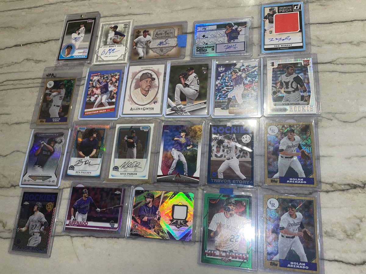 ColoradoCards_'s tweet photo. Colorado Rockies Lot

DM or reply 4 prices and/or additional pictures

Let’s make a deal!

@HobbyConnector @Hobby_Connect @CardPurchaser @sports_sell @DailySportcards 

#dahl #hampson #marquez #senzatela #arenado #story #freeland #daza #barmes #hoffman #rosario #hilliard https://t.co/360CkPWjRZ