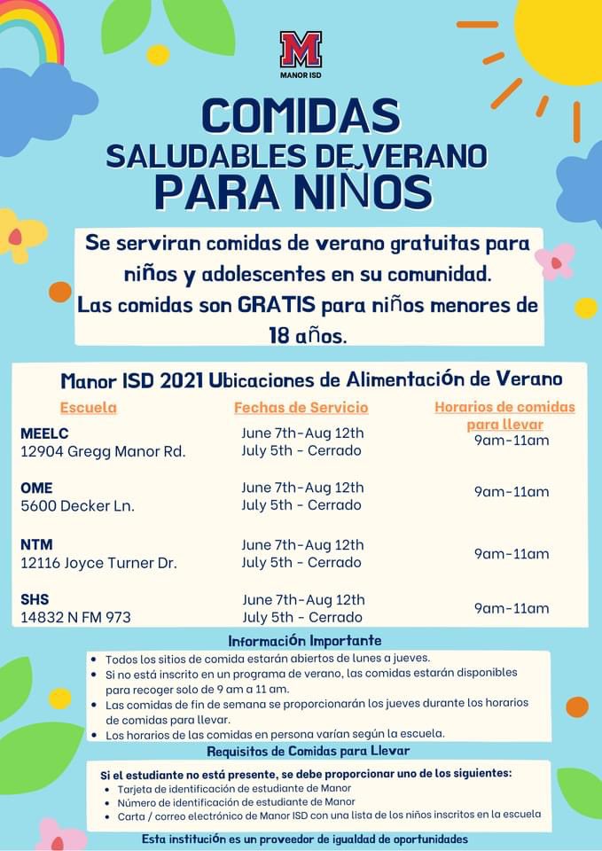 Manor ISD Food tweet media