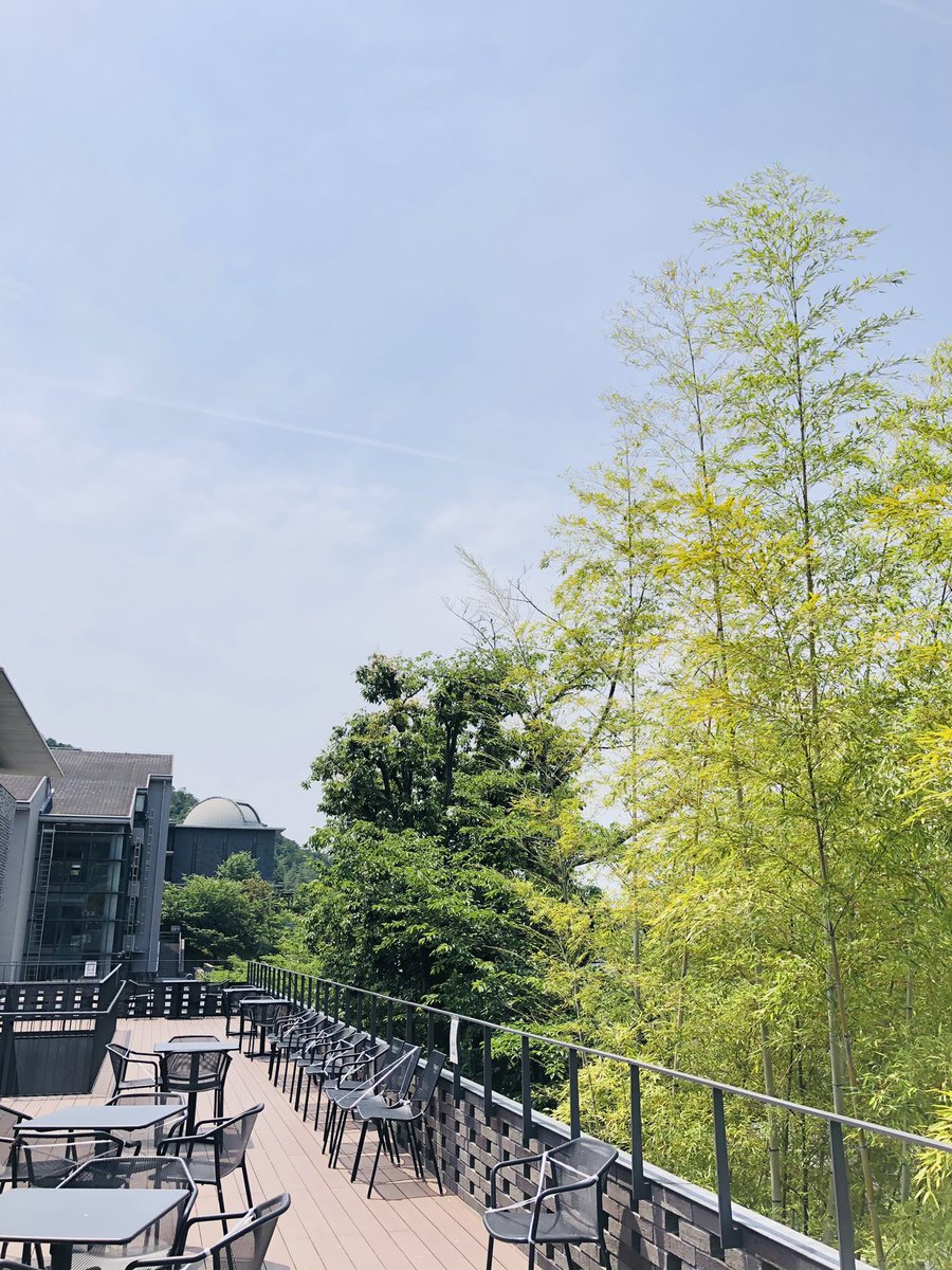 京都産業大学 公式 むすぶくん 建設中の天地館から見える神山天文台 今日もいい天気 今日の京産 天地館の完成が待ち遠しい キャンパスのどこからでも天文台が見える この季節の竹っていいよね