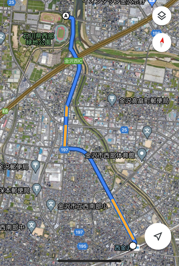 まちのり 西部緑地公園まで試走してみました 38 西金沢駅bポート Jr西金沢駅西口 ツエーゲン金沢ホーム戦会場の西部緑地公園まで試走してきました 予定していた伏見川の堤防は 車両 自転車の通行不可 で通行を断念しましたが片道18分で到着 まちのり 西部緑地公園まで試走してみました 38 西金沢駅bポート Jr西金沢駅西口 ツエーゲン金沢ホーム戦会場の西部緑地公園まで試走してきました 予定していた伏見川の堤防は 車両 自転車の通行不可 で通行を断念しましたが片道18分で到着
