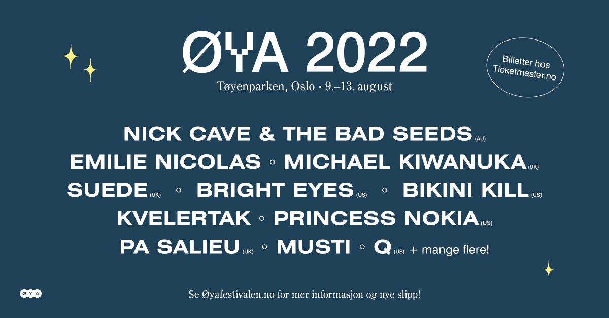 suedeHQ's tweet photo. Suede will be performing at @oyafestival in Norway! Taking place 9-13 August, 2022.

Tickets and info can be found here: https://t.co/duwrjKIpc9 -SuedeHQ https://t.co/Qt9QqEeVwh