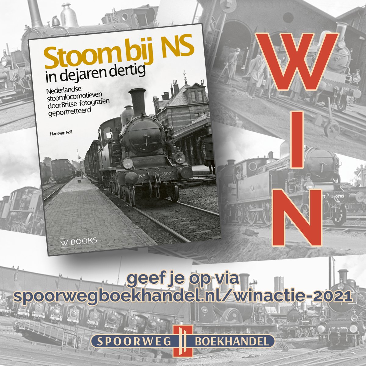 WIJ GEVEN EEN BOEK WEG

In samenwerking met @WBOOKSuitgever mogen wij een exemplaar van het nieuwe boek van Hans van Poll weggeven.

Wil jij kans maken op dat exemplaar van Stoom bij NS in de jaren dertig? Ga dan naar spoorwegboekhandel.nl/winactie-2021 en vul je gegevens in.

#winactie