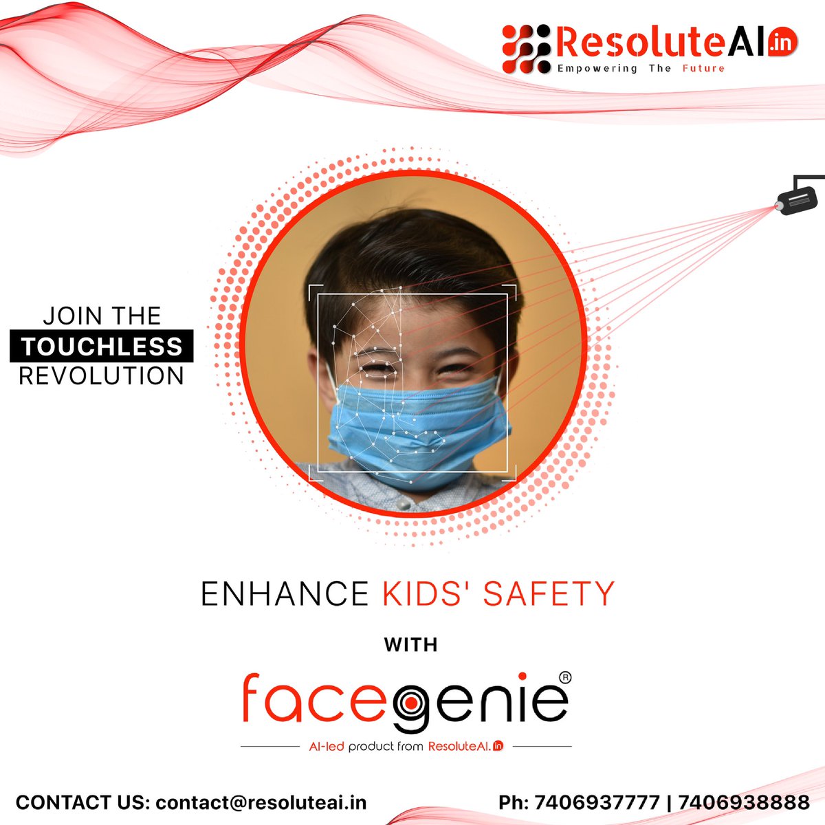 resoluteAIin's tweet photo. A #touchless solution, ensuring relief to the concerned #parents with
*#realtime alerts on your kids’ #safety
*update on #hygieneprotocols being followed in the premises.
#computervision #aiml #realtimeanalytics #mask #facegenie #resoluteaiin #gatedcommunity #educationsector https://t.co/MdRdVkwHo0