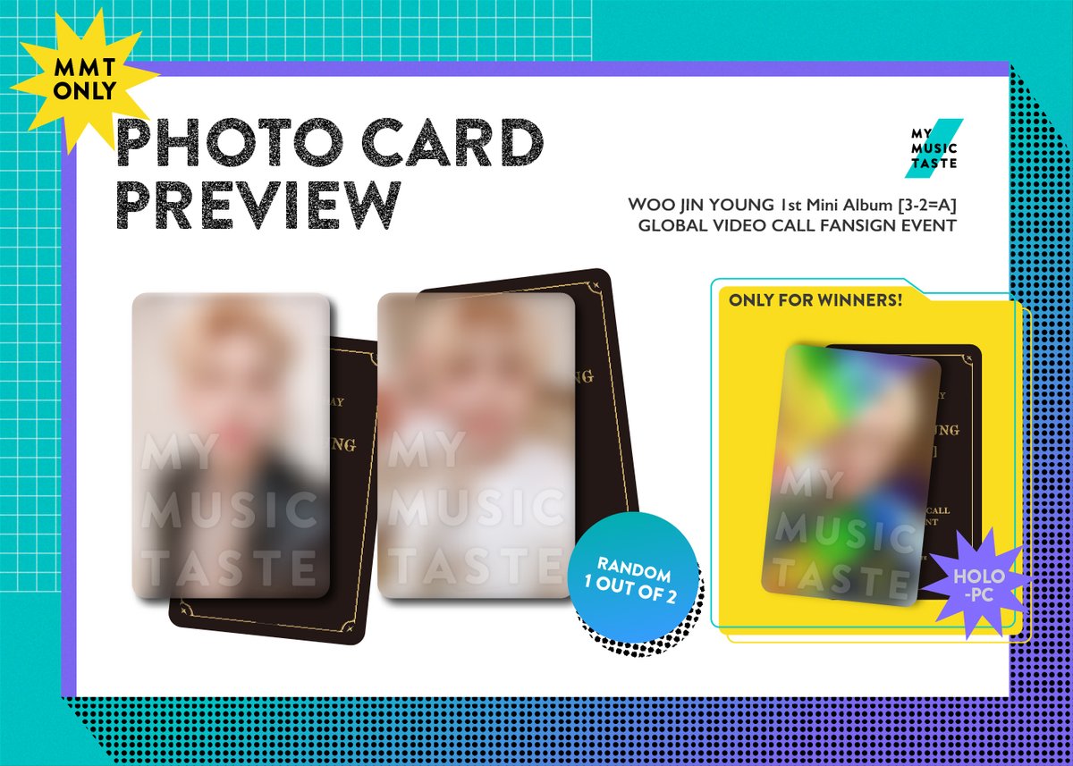 _mmtshop's tweet photo. #Don1y! You get the first sneak peek👀at the MMT exclusive photocard!🎴

Buy WOO JIN YOUNG 1st Mini Album [3-2=A] to get yours!👉https://t.co/1R3QgBkhmT

🗓️until June 9, 11:59PM (KST)
📲Join the GLOBAL VIDEO CALL EVENT now!

#WOOJINYOUNG #우진영 #WOOJINYOUNG_Fansign with #MMTShop https://t.co/6VWvcwaP9G
