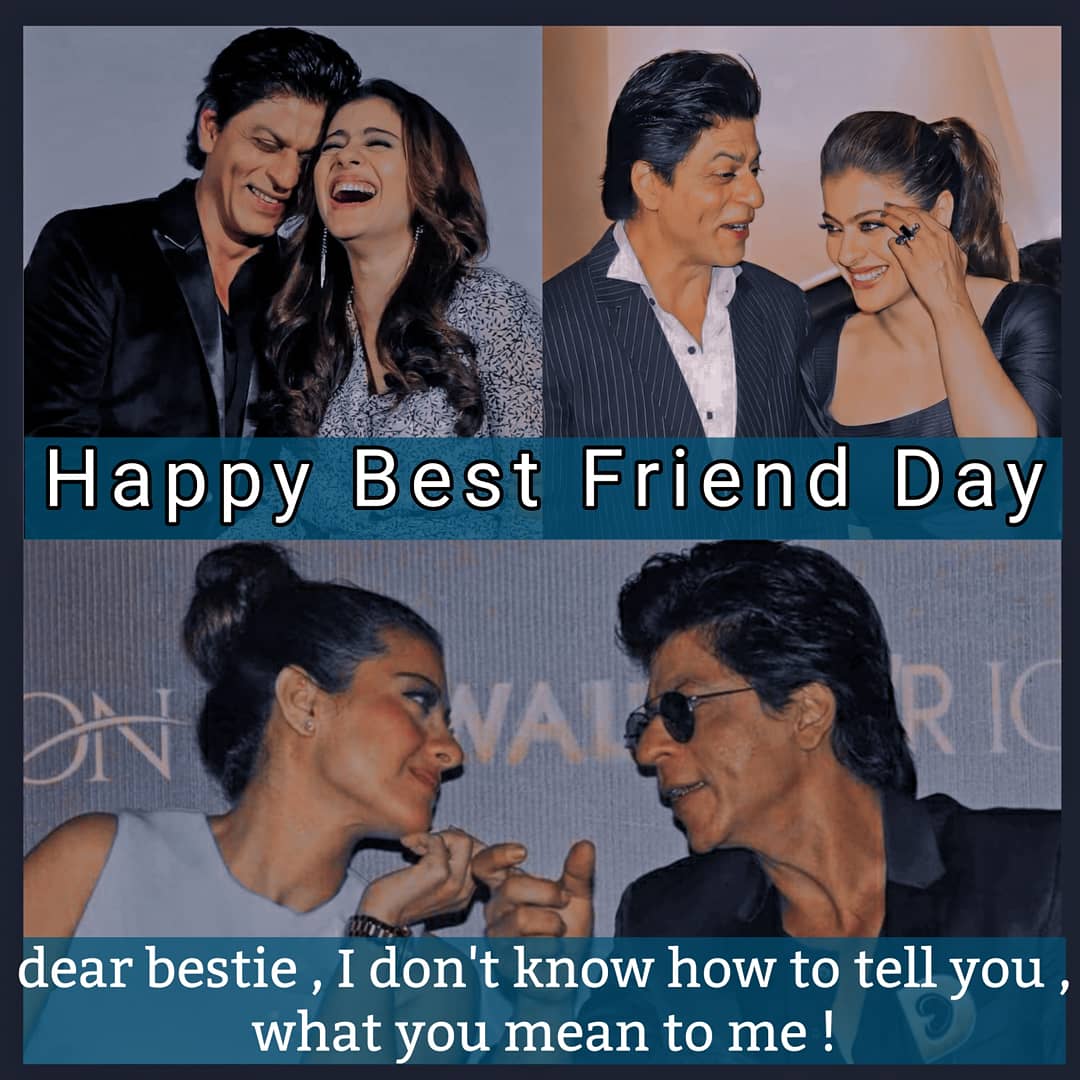 Krits1417's tweet photo. Happy Best Friend Day ❤️.
.
.
@iamsrk @itsKajolD 
#ShahRukhKhan #Kajol #BestFriendDay #BestFriendsDay #bffs #SRK https://t.co/QjAjWW68hO