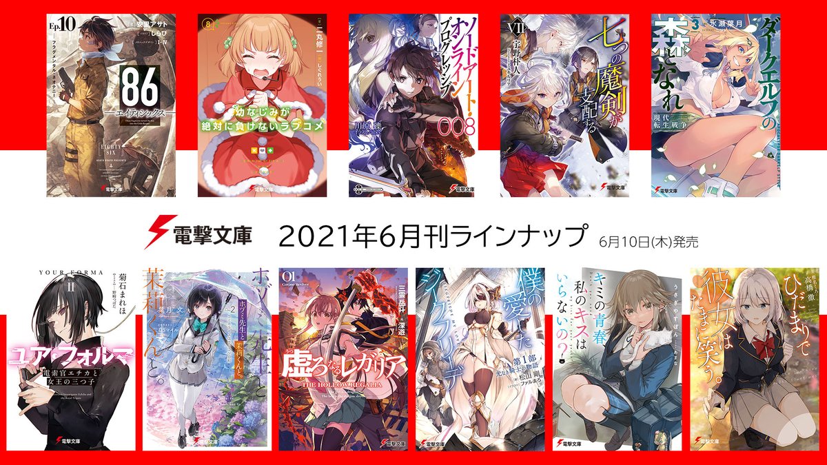 電撃文庫 V Twitter 6月10日明日発売 6月の電撃文庫新刊は ソードアート オンライン プログレッシブ8 や 幼なじみが絶対に負けないラブコメ8 ほか人気作が続々登場 T Co Hyxrjakqvy 電子書籍も同日配信 T Co Mlltqonpal T Co 電撃文庫 V Twitter 6月10日明日発売 6月の電撃文庫新刊は ソードアート オンライン プログレッシブ8 や 幼なじみが絶対に負けないラブコメ8 ほか人気作が続々登場 T Co Hyxrjakqvy 電子書籍も同日配信 T Co Mlltqonpal T Co
