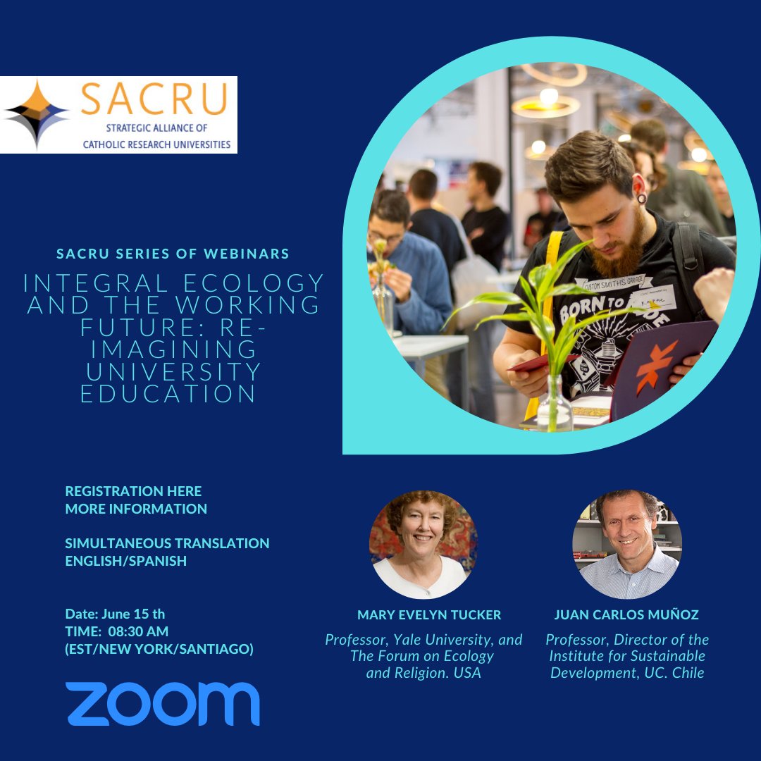 uramonllull's tweet photo. 🟡#SACRU Alliance webinar: “Integral #Ecology and the Working Future: Re-imagining #University Education”
🌱A webinar about the role of universities in confronting the ecological crisis and the necessity of finding systemic solutions from the academy
ℹ️https://t.co/iqe9CR8ESP https://t.co/u1nkM6j69y