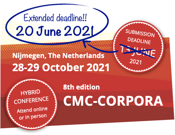 The deadline for the submission of short papers (for oral presentations) and abstracts (for poster presentations) has been *extended* with a week, until June 20! 😅