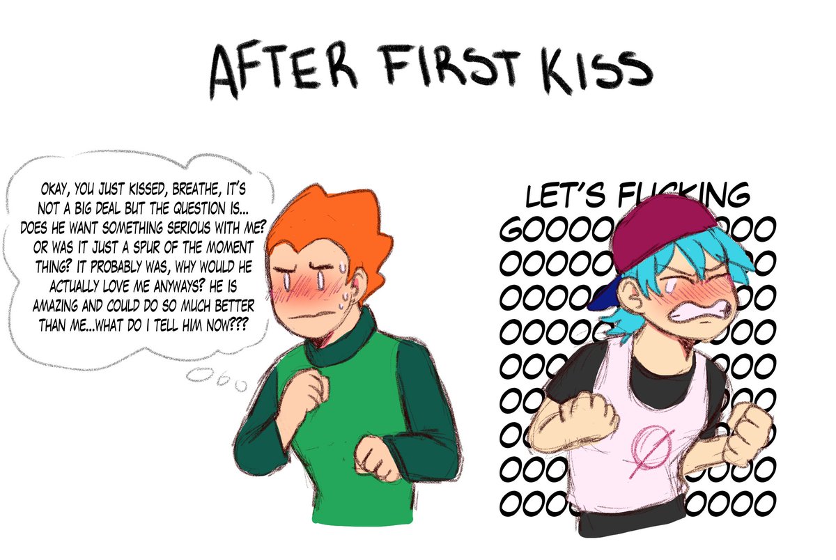 PikafaaART's tweet image. I saw this meme on FB and I was like "this is so Pico &amp; Boyfriend" hahahaha 😂 #picoxbf #meme #fnf