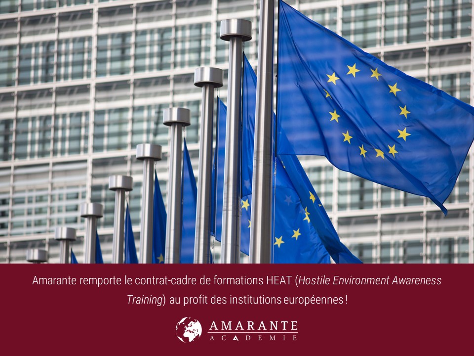 Amarante a remporté le contrat-cadre de formations HEAT au profit des institutions européennes! Ces formations sont destinées aux personnels de neuf organisations et agences européennes devant se déplacer en zones volatiles.

Pour en savoir plus : amarante.com/actualites/257…