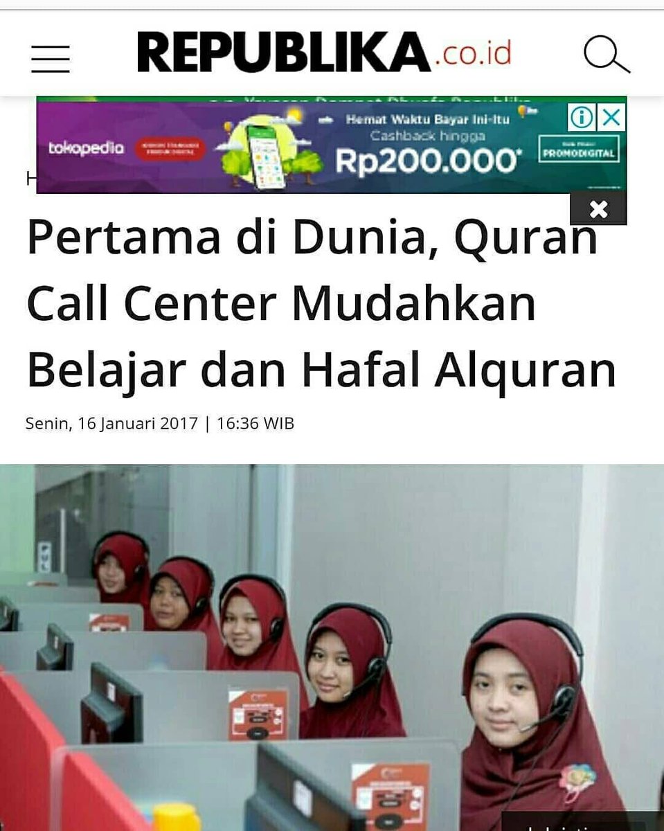 Quran Call, salahsatu program di Daarul Quran dalam memudahkan masyarakat belajar Al-Quran