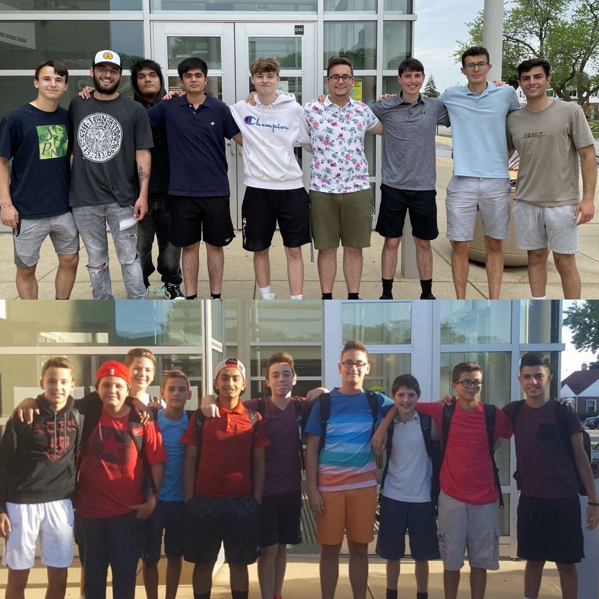 MrLopatkaFV72's tweet photo. Some of our graduates from the Class of 2017 @FairviewSD72 decided to recreate a picture today from when they were in 8th grade.  Amazing. https://t.co/l8dOHTo70p