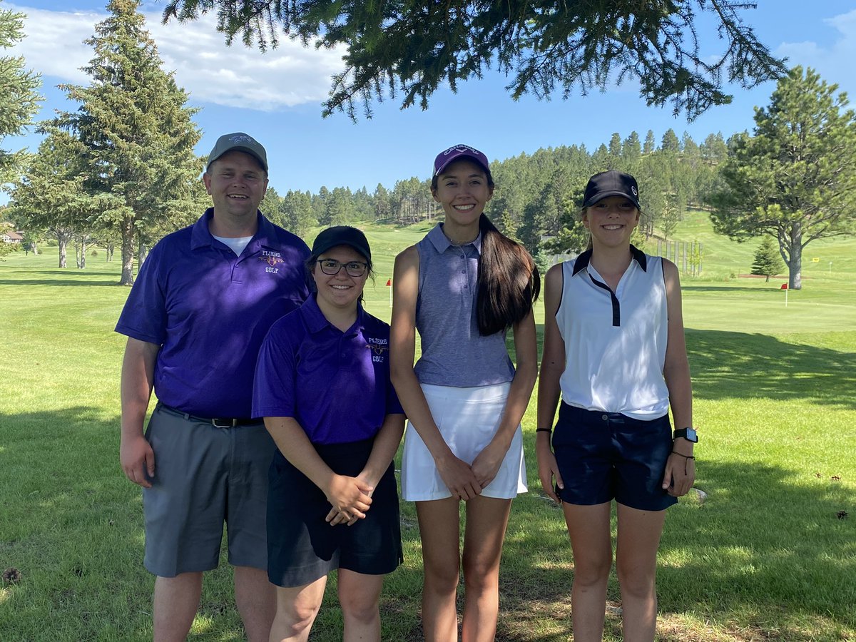 Great work today, girls! Day one of state golf in Spearfish complete! Keva finished today with a 90, Tori a 109, and Rachel a 129. Thank you for a fun day; you all make us so proud!