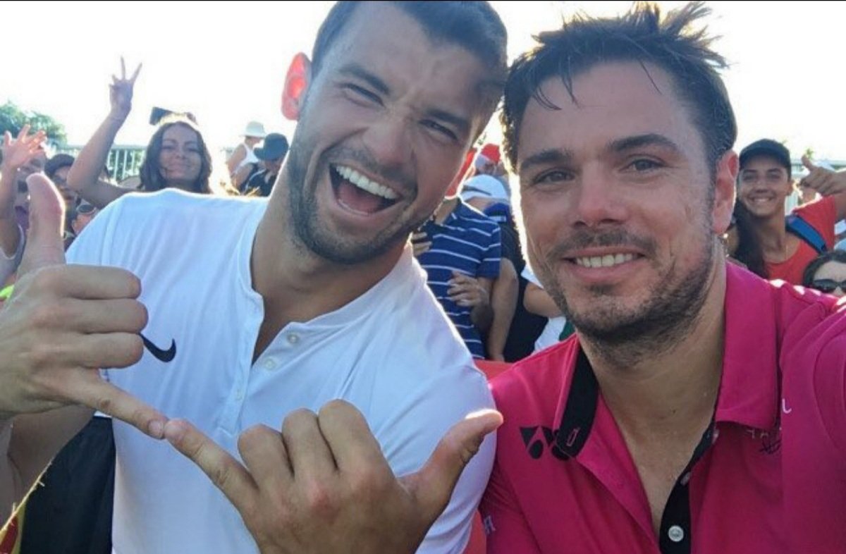 chda7777's tweet photo. ๐คโ๐
#ThrowbackTuesday #HappyChaps #BigSmiles #GoodFriends #StanTheMan #Wawrinka #Dimitrov https://t.co/ZW6SZWJFWX