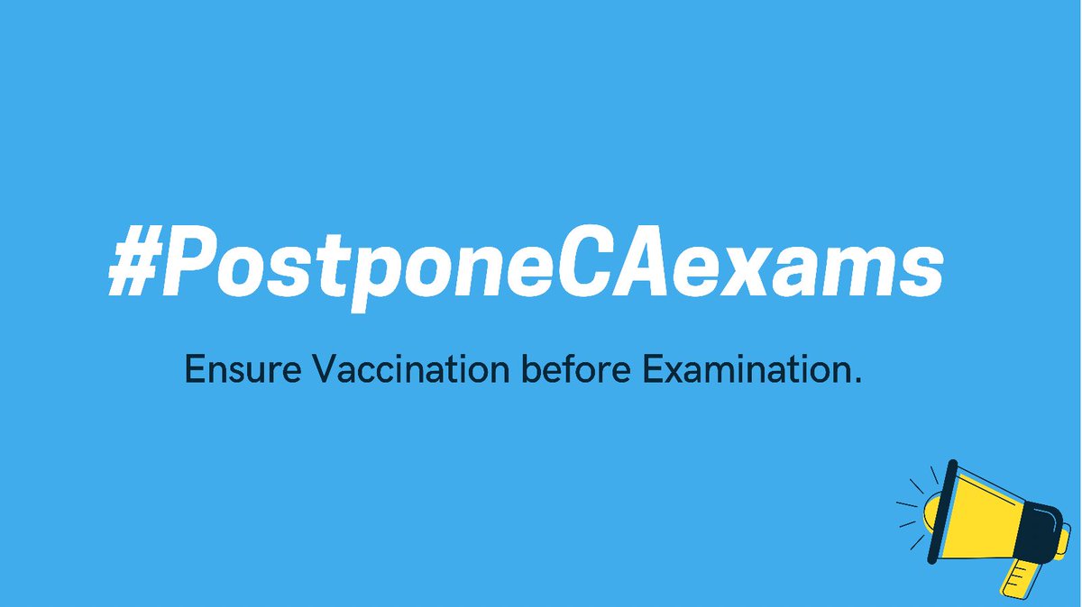 exam_villa's tweet photo. CA Aspirants: 
Use this hashtag #PostponeCAexams in appeal to @theicai and Tag council members and ICAI members to get support.
Kindly support us by signing this petition:-https://t.co/Byi5vensO8
RT maximum.
Single Hashtag will have better impact.
#CAexam #ICAI  #COVID19 https://t.co/0RBsOnldnW
