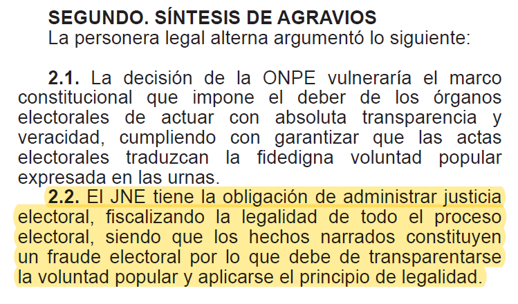 lucianolopez27's tweet photo. #OjoAlDato El 18/5/2021 JNE publicó un fallo rechazando pedido del partido de RLA (después de no pasar a 2da vuelta) de revisar actas electorales, porque denunció #Fraude👇. ¿Por qué ese fallo se aplica a denuncia d @KeikoFujimori, impactando en estrategia política/jurídica? HILO https://t.co/li74Je2g7i