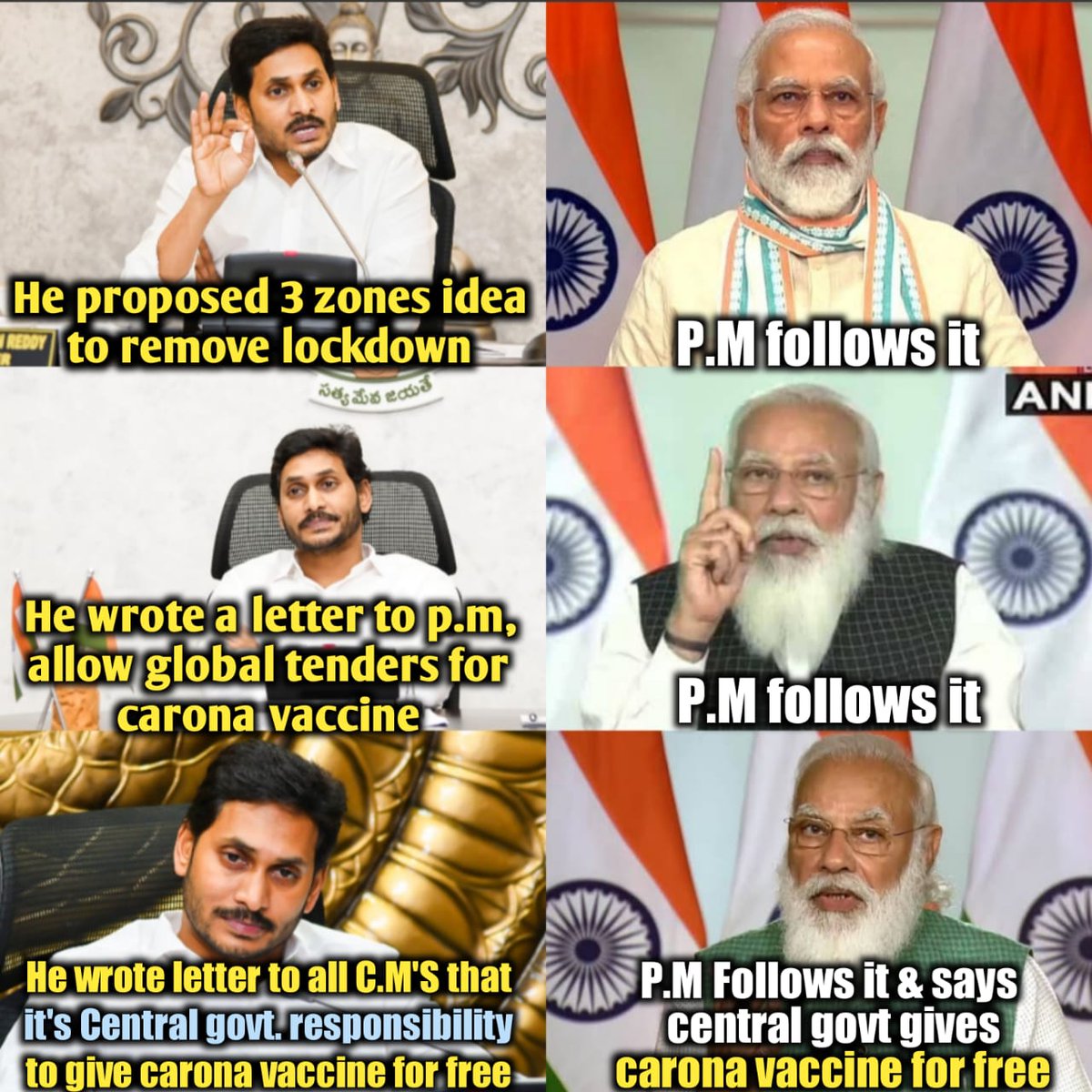 LathaReddy704's tweet photo. జగన్ శాసిస్తాడు 
దేశం పాటిస్తుంది 

#IndiasBestCMYSJagan https://t.co/G4l6GFcp35