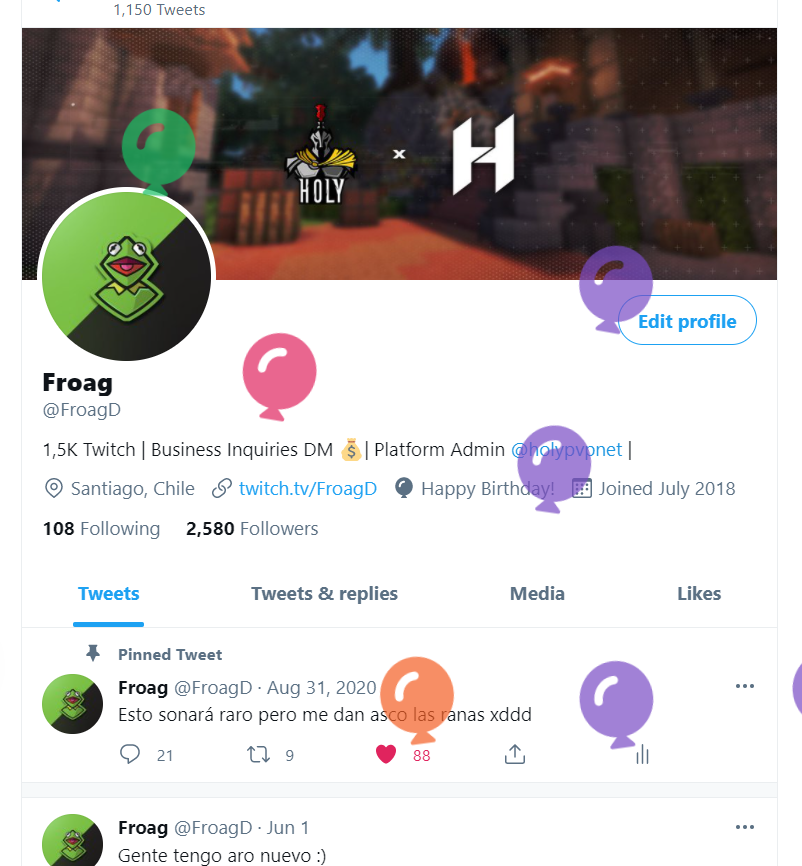 FroagD's tweet image. Feliz cumple 🥳🥳!