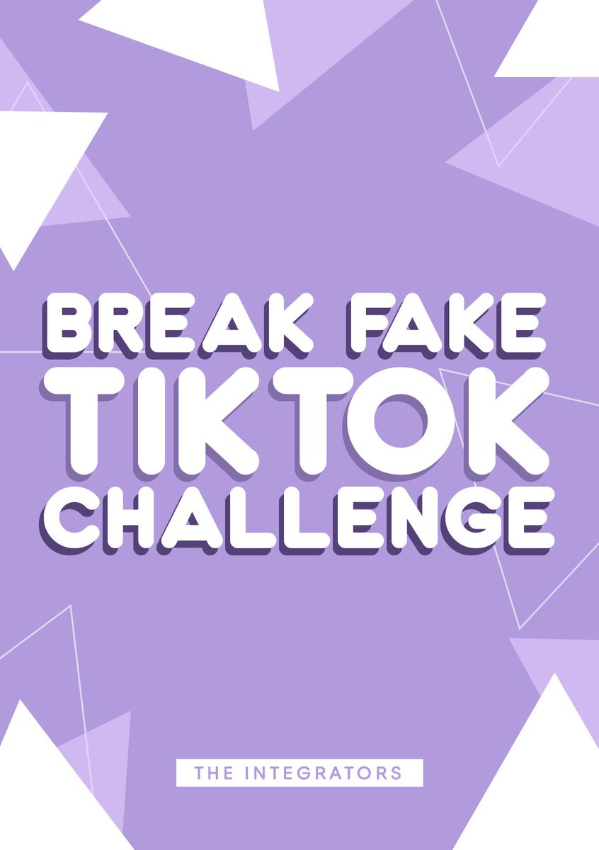 CCSHS_CIC's tweet photo. BREAK FAKE TIKTOK CHALLENGE
Create a TikTok that debunks fake news or an educational one. Be creative!
Don't forget to use the hashtags:
#ItsTimeForKPOP
#BreakFakeChallenge https://t.co/cFFBvmYhKa