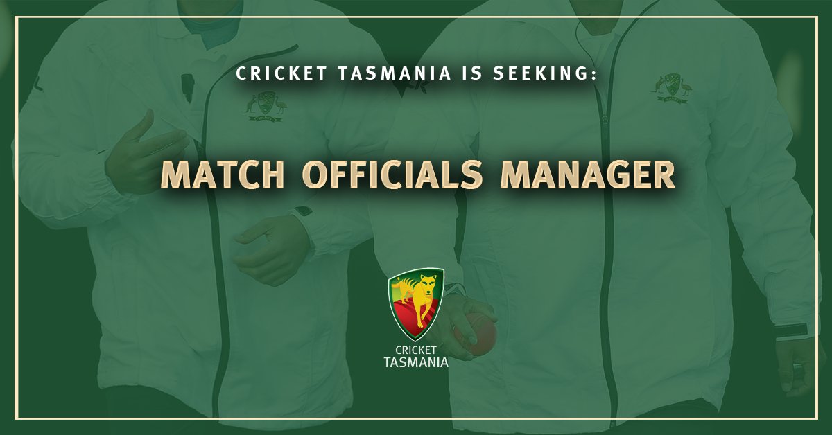 Do you have exceptional interpersonal and stakeholder management skills?  Then why not come join us at Cricket Tasmania in the role of Match Officials Manager!

Find out more 👉 cricket.csod.com/ux/ats/careers…
