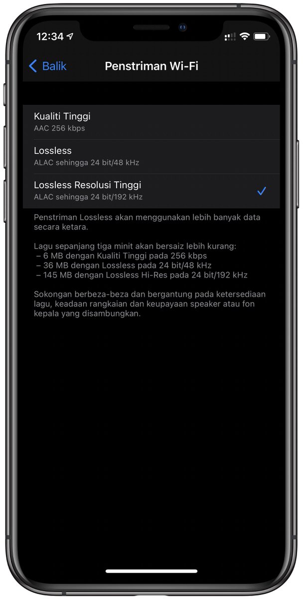 XavierNaxa's tweet photo. Cara pengaktifan Audio Lossless 

Seting - Muzik - Kualiti Audio - Pilih penstriman Selular, Wifi atau Muat Turun dan aktifkan Audio Lossless. https://t.co/tl48YGgSF2