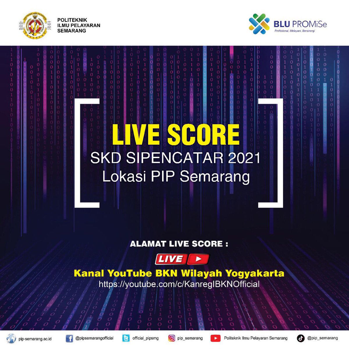 official_pipsmg's tweet photo. Bagi orang tua maupun keluarga yang ingin mengawal putra putrinya bisa mengikuti live score pada kanal berikut:
https://t.co/TJygF3z2bv
#LIVESCORE
#skd
#sipencatar2021
#kemenhub151
#bpsdm151
#pipsemarang
#ppkblu
#BKN
@kemenhub151
@BPSDMP151
@budikaryas
@PPSDMlaut
@BKNgoid https://t.co/3F6q36R4jA