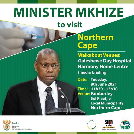 The Northern Cape is one of the toughest places to run a mass vaccination campaign- we will visit to provide support and engage the public and stakeholders on key issues at the DOH