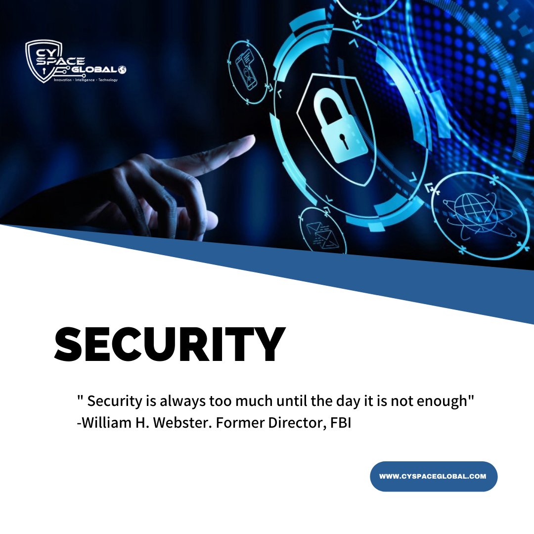 CyspaceLabs's tweet photo. SECURITY - Security is always too much until the day it is not enough.
Do you agree?
What do you think about security?
#security
#cybersecurity #enterpreneur #cloudsecurity #cyber #cyberattack #networksecurity #cybercrime #cyspaceglobal #cyspacegroups #cyspacelabs https://t.co/rLY7DSQ0TY