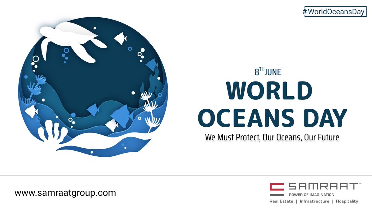 samraat_group's tweet photo. If there is no Water, there is no Life.
Let u come together and protect our oceans.
Wishing you all a very Happy World Oceans Day.
#worldoceansday #saveouroceans #savetheocea #noplastic #plasticfreeoceans #savetheturtles #oceanlife #samraatgroup #powerofimagination #2BHK #3BHK https://t.co/2GZ0imaoTo