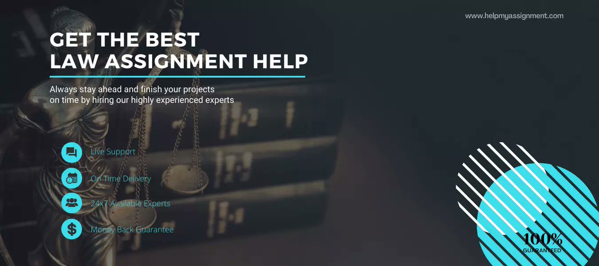 Helpmyassignme2's tweet image. Help My Assignment offers 100% Unique Law Assignment Help by Australian Law writers. 
Our trusted law experts provide plagiarism-free paper writing services to help you score good grades.
#lawassignmenthelp
For More Information Visit us: helpmyassignment.com/law-assignment…