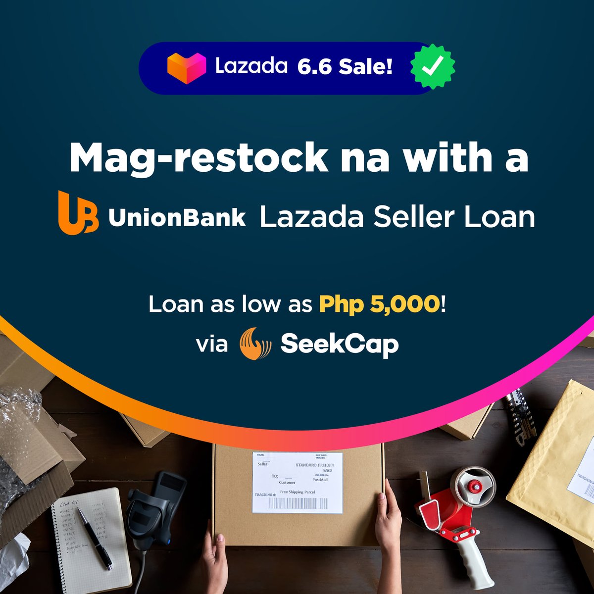 Nagkaubusan ba ng best-sellers niyo sa Lazada 6.6 Mid-Year sale? Mag-restock na ng mga items sa inyong Lazada store! At kung kailangan niyo ng additional funds, narito lang ang SeekCap! 

Just go to bit.ly/Henyosabusines….

#SeekCapPH