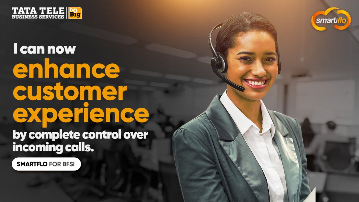 TataTeleBiz's tweet photo. Smartflo can help you enhance your customers' banking experience by streamlining services through a smart suite of cloud communication solutions for frictionless interaction. Know more: https://t.co/XlRkZWKZsm

#TimeToDoBig #Smartflo #FloForward #customerexperience #cloud https://t.co/3rT18fabDg