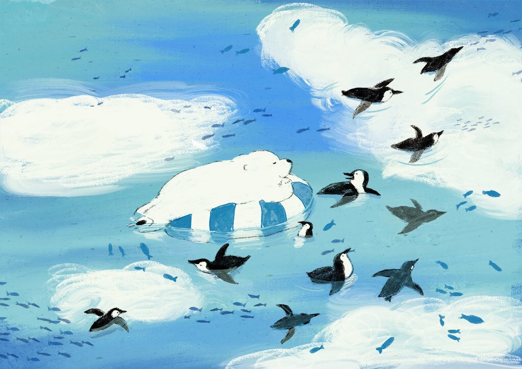 「#世界海の日 」|ももろ　4／20発売絵本「パンダのパクパクきせつのごはん」のイラスト