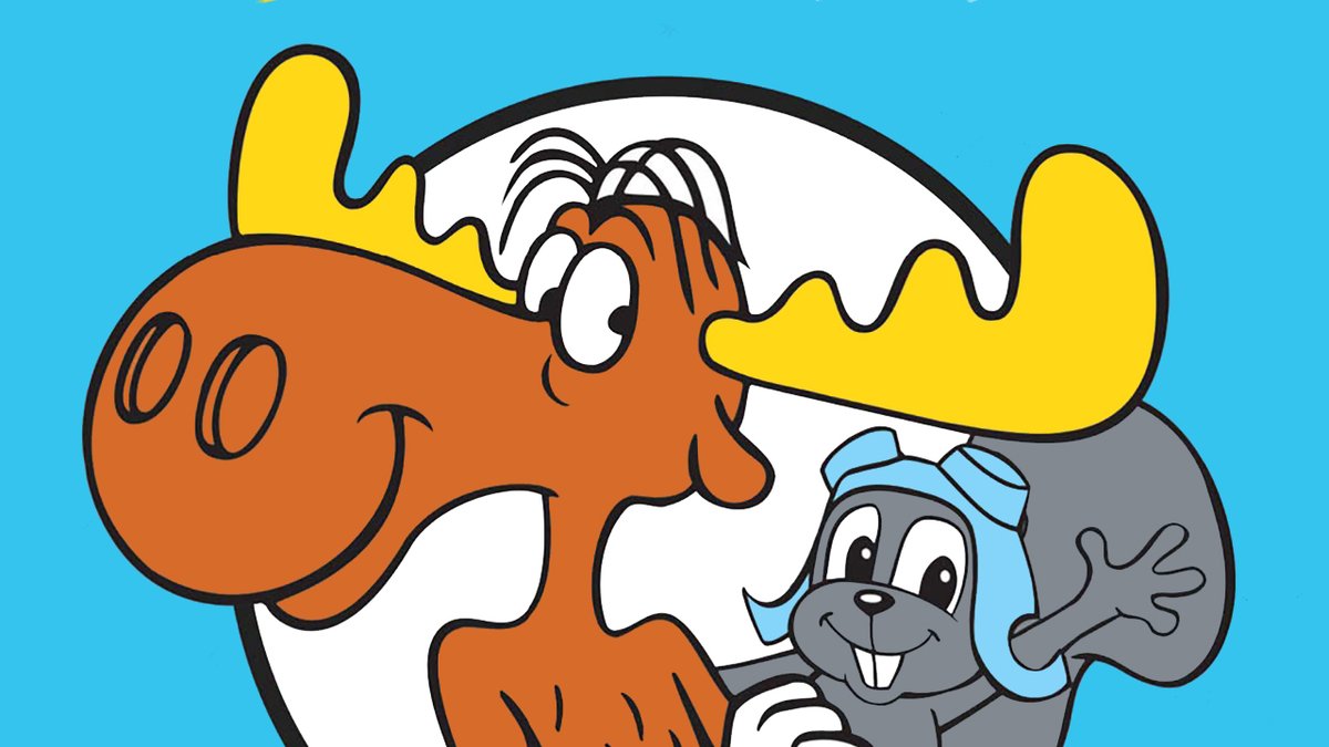 In the original series Bullwinkle's antlers were brown like the rest o...