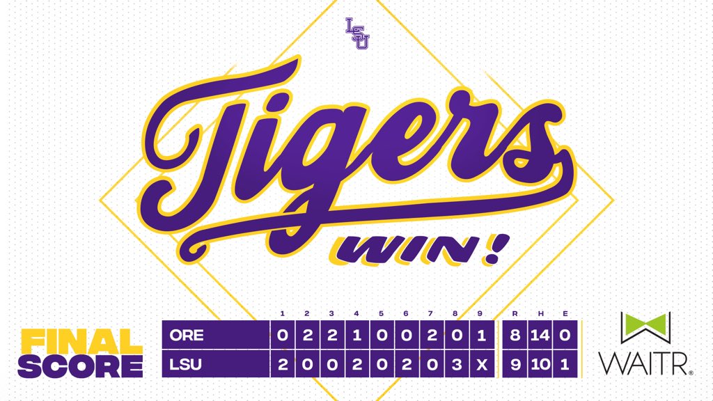 LSUbaseball's tweet photo. Tigers Never Say Die https://t.co/8M4ZrVhec5