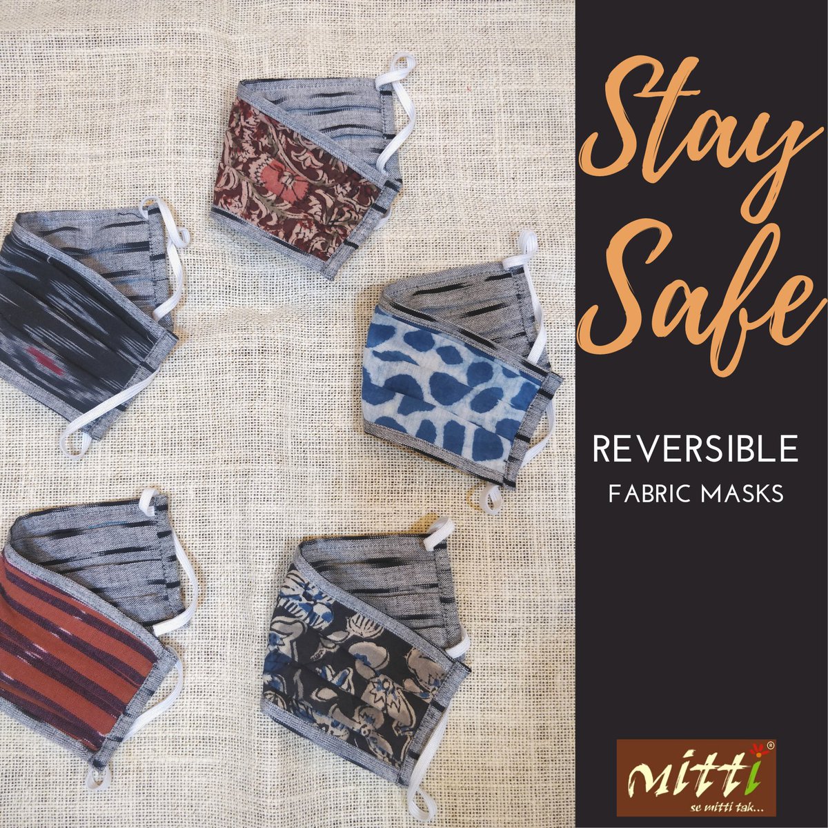 mitti_ind's tweet photo. As life is getting into unlock mode, make sure you #MaskUpIndia with #mitti's cotton breathable #reversible fabric masks
#Website : https://t.co/yyZyYazTA7
#Amazon : https://t.co/YUXedLeEIT
#Qtrove : https://t.co/X4qPIoKSIU
#ecofriendly #sustainableliving #vocalforlocal https://t.co/7SB0rsNqHR