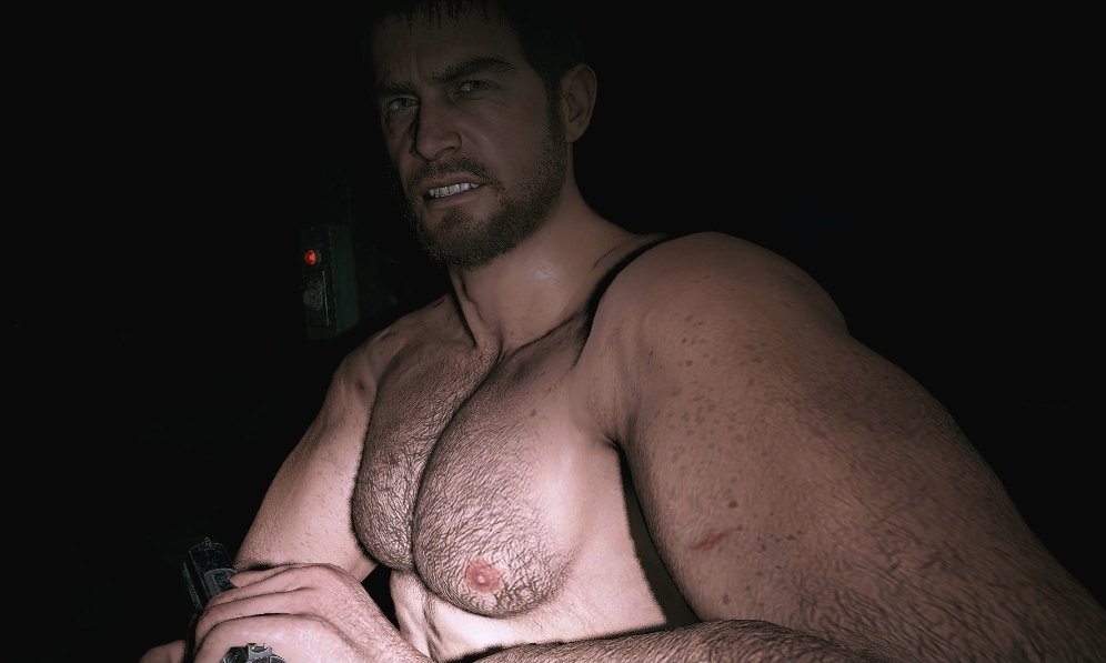 Pecs of the Day on X: still thinking about the Height difference between Pyramid  Head, Chris Redfield and me  / X