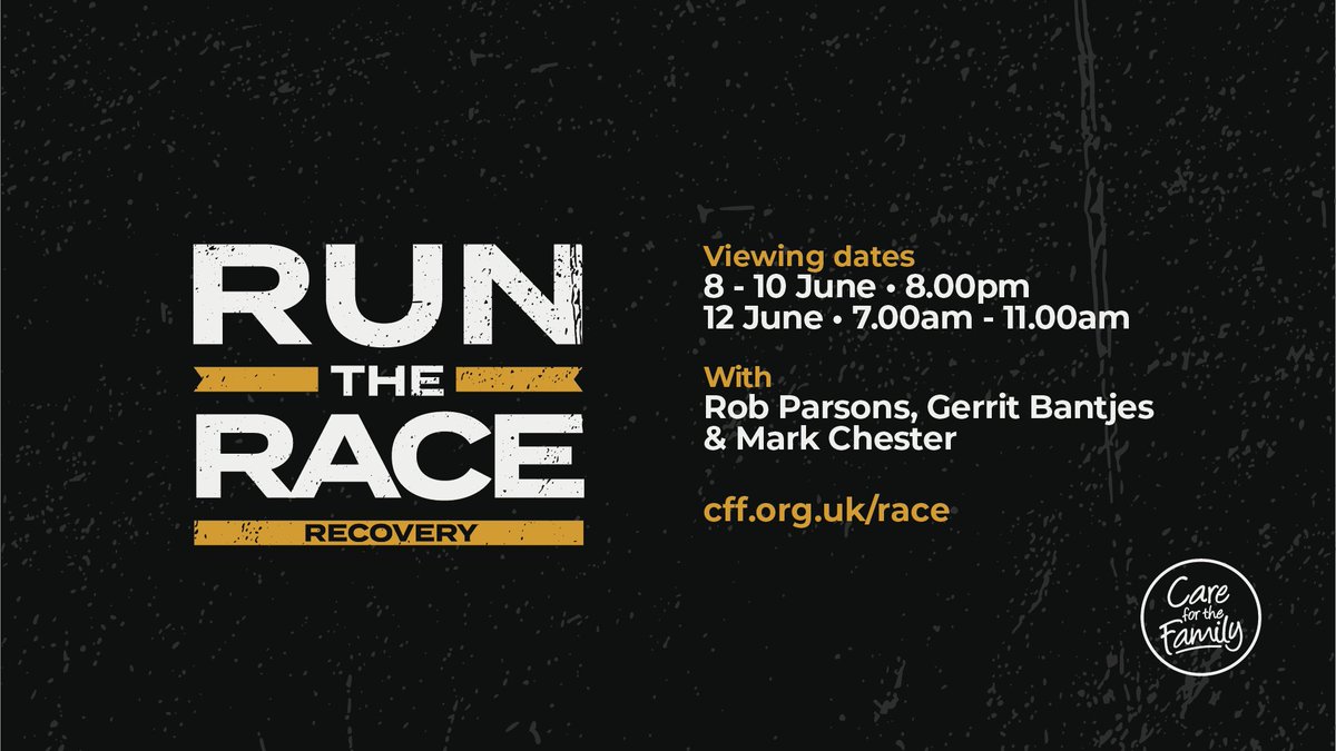It premieres tonight! 

Grab your tickets for <a href="/Care4theFamily/">Care for the Family</a> Run the Race bit.ly/RunTheRace2

It'll be well worth your time. The presenters don't pull punches as they discuss mental wellbeing, the pace of life &amp; how we recharge our batteries.

Choose 8, 9, 10 or 12 June