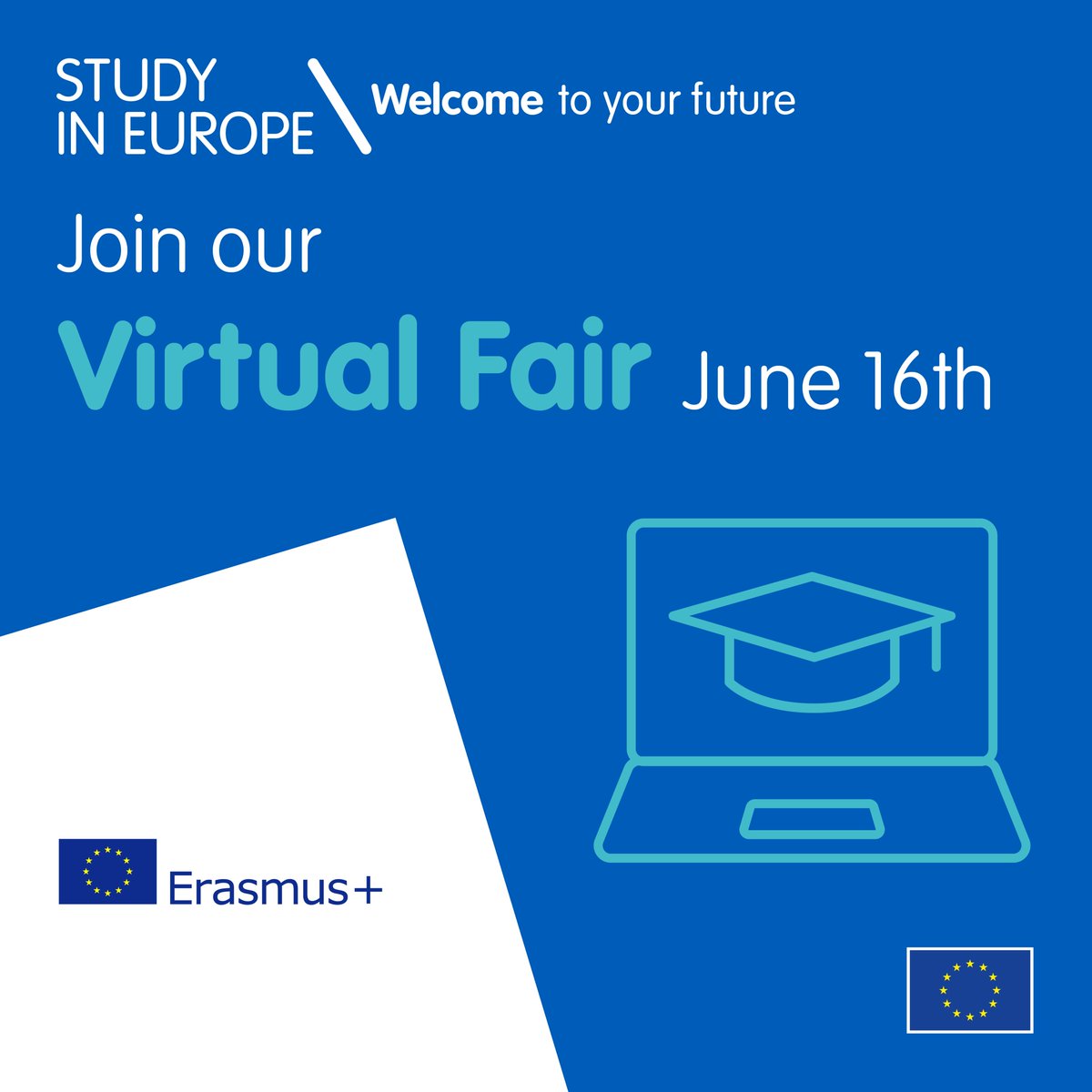 EUinRW's tweet photo. 🎓Interested in studying in Europe🇪🇺?
👉Then join us at the first virtual Study in Europe🇪🇺 fair where you'll be able to ask questions regarding study programs📜and scholarships!
📅June 16 
❗Register in advance to be able to access the fair!👇
https://t.co/GbmxAHk7TE https://t.co/KVuTXnSDEz