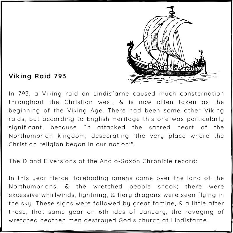 BritishHistorym's tweet photo. #otd 8 June 793 – Vikings raid the abbey at Lindisfarne in Northumbria, commonly accepted as the beginning of Norse activity in the British Isles.
#Vikings #Lindisfarne #Northumbria #Vikingraid #holyisland https://t.co/Kl2YeBKY2d