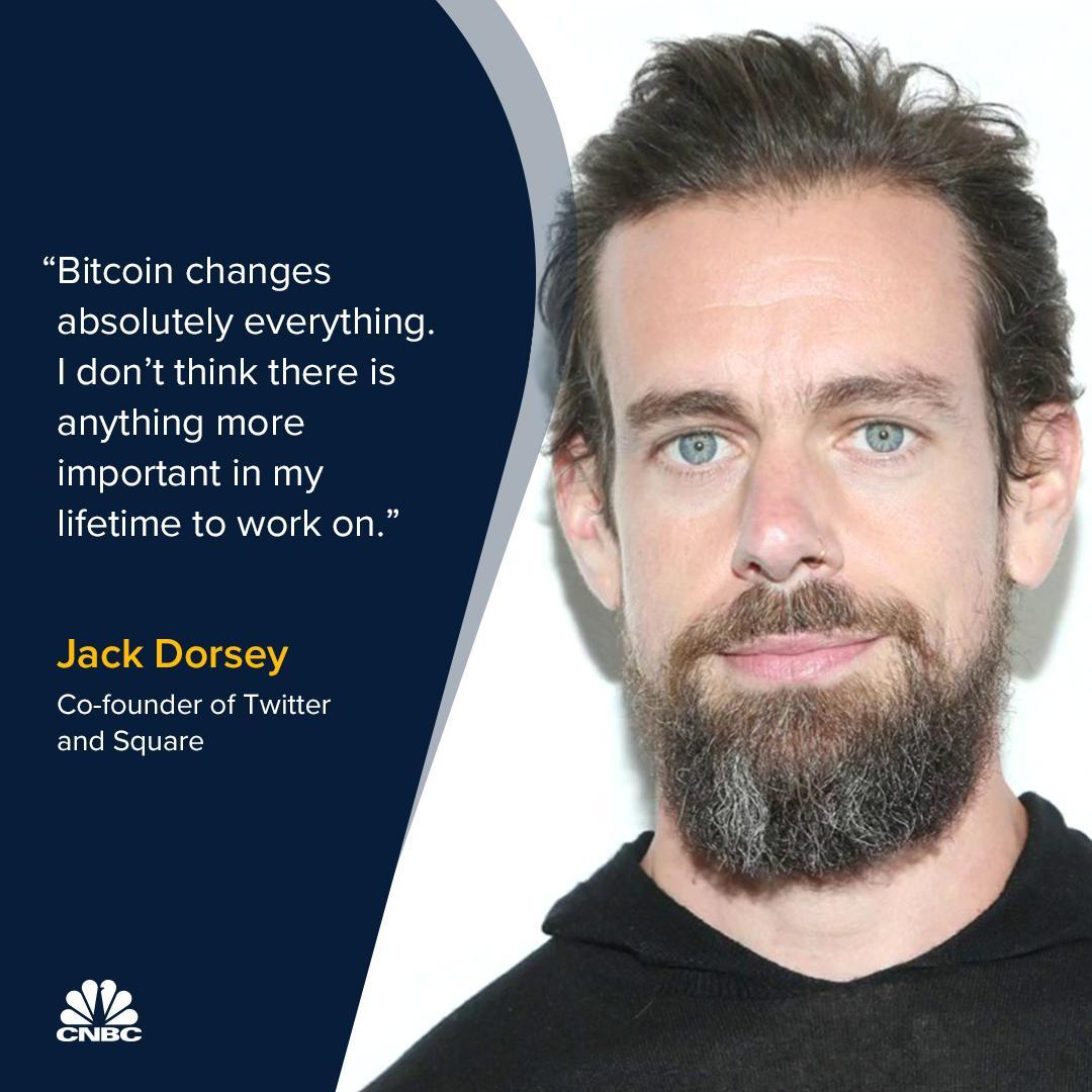 Billionaire Jack Dorsey, co-founder of Twitter and Square, is extremely  bullish on the future of bitcoin, the largest cryptocurrency by market  value.⁠ https://t.co/6VYVZjLSqO