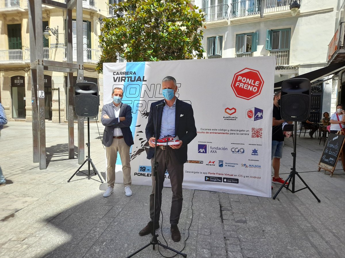 La concejala de <a href="/deportemalaga/">Área de Deporte</a>, <a href="/NoeliaLosadaCs/">Noelia Losada</a>, asiste a la presentación de la carrera solidaria 2021 <a href="/Ponle_Freno/">Ponle Freno</a>, la plataforma de acción social por la Seguridad Vial impulsada por <a href="/CompromisoAtres/">CompromisoAtresmedia</a> y que se celebrará en formato virtual y en toda España del 19 y 20 de junio