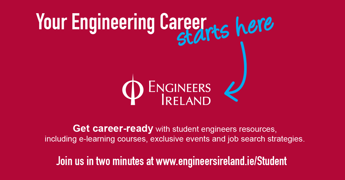EngineerIreland's tweet photo. We are delighted to offer student members, who are graduating this year, free Graduate Membership with Engineers Ireland for the remainder of 2021. Click here to avail of this limited time offer: https://t.co/vUjYoQLFgK https://t.co/FXzOrj6eJk
