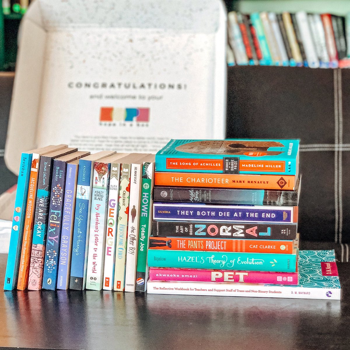 allyssagraham_'s tweet photo. Yesterday, we received our @HopeinaBoxInc package, full of LGBTQIA+ middle grade titles to add to our shelves! #PrideMonth #LGBTQIABooks #Inclusive #RepresentationMatters https://t.co/tiPb0tpejH