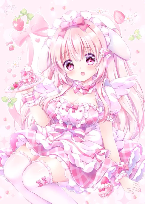 けもみみ好き～!🐰🌸 #ケモミミ絵師集まれ 