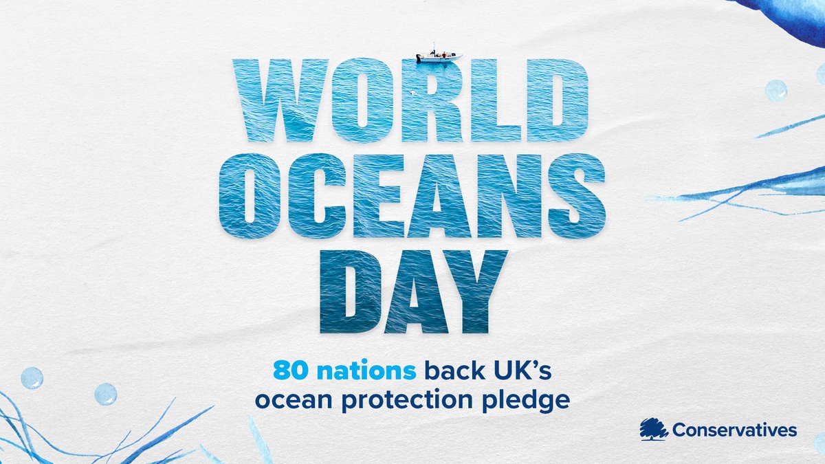 🐬🌊🐟🐋🦭🦈🐡
8️⃣0️⃣ nations have now backed our pledge to protect 30% of the global ocean by 2030. The UK is leading the world on marine protection.
#WorldOceansDay