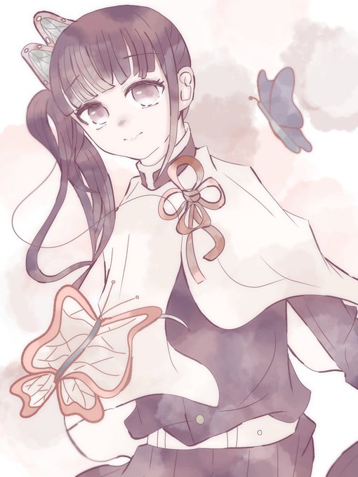 よな@低浮上さんがTwitterに投稿した栗花落カナヲ(鬼滅の刃)のイラスト。